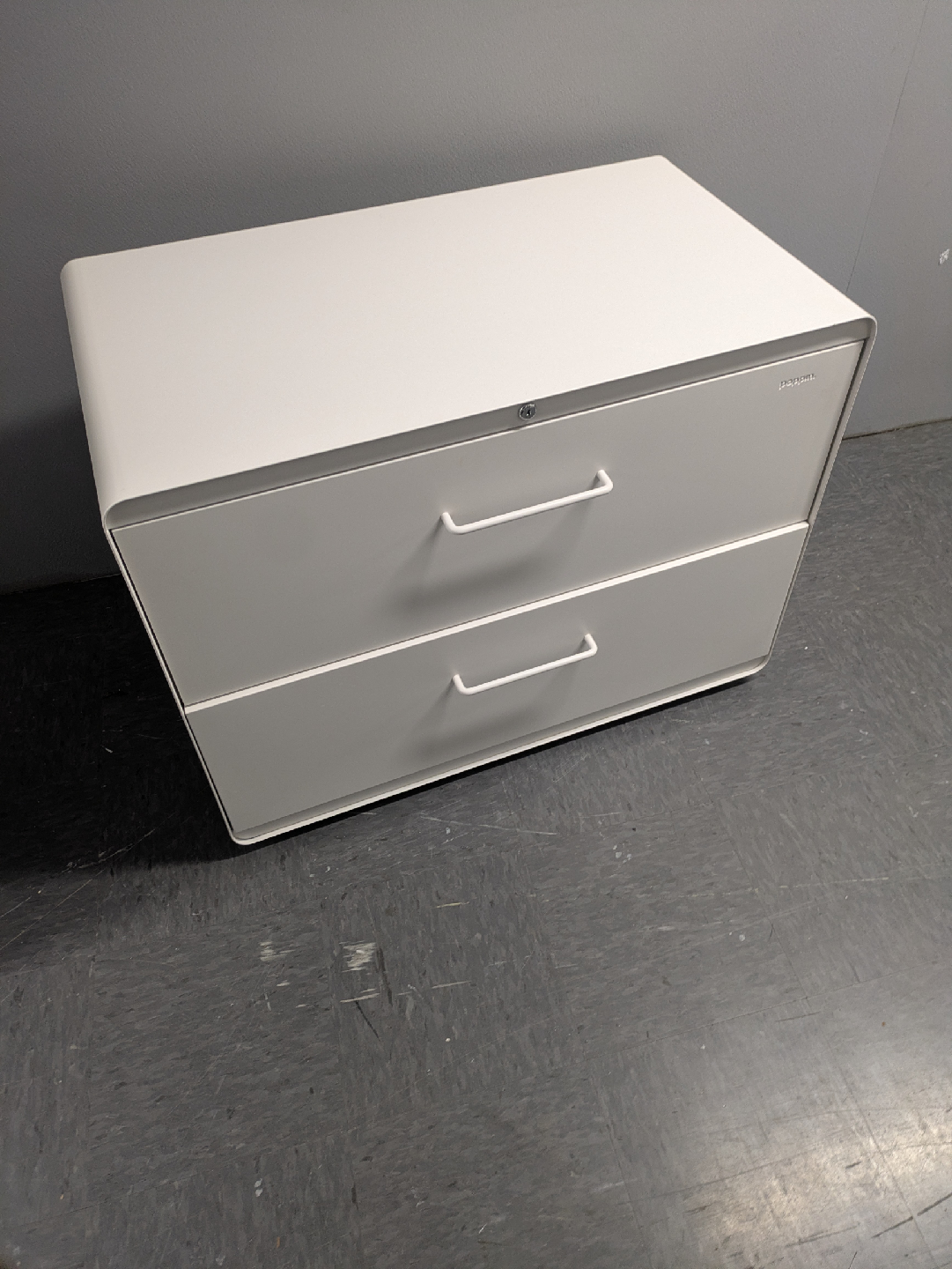 Poppin Two-Drawer Lateral File Cabinet - White