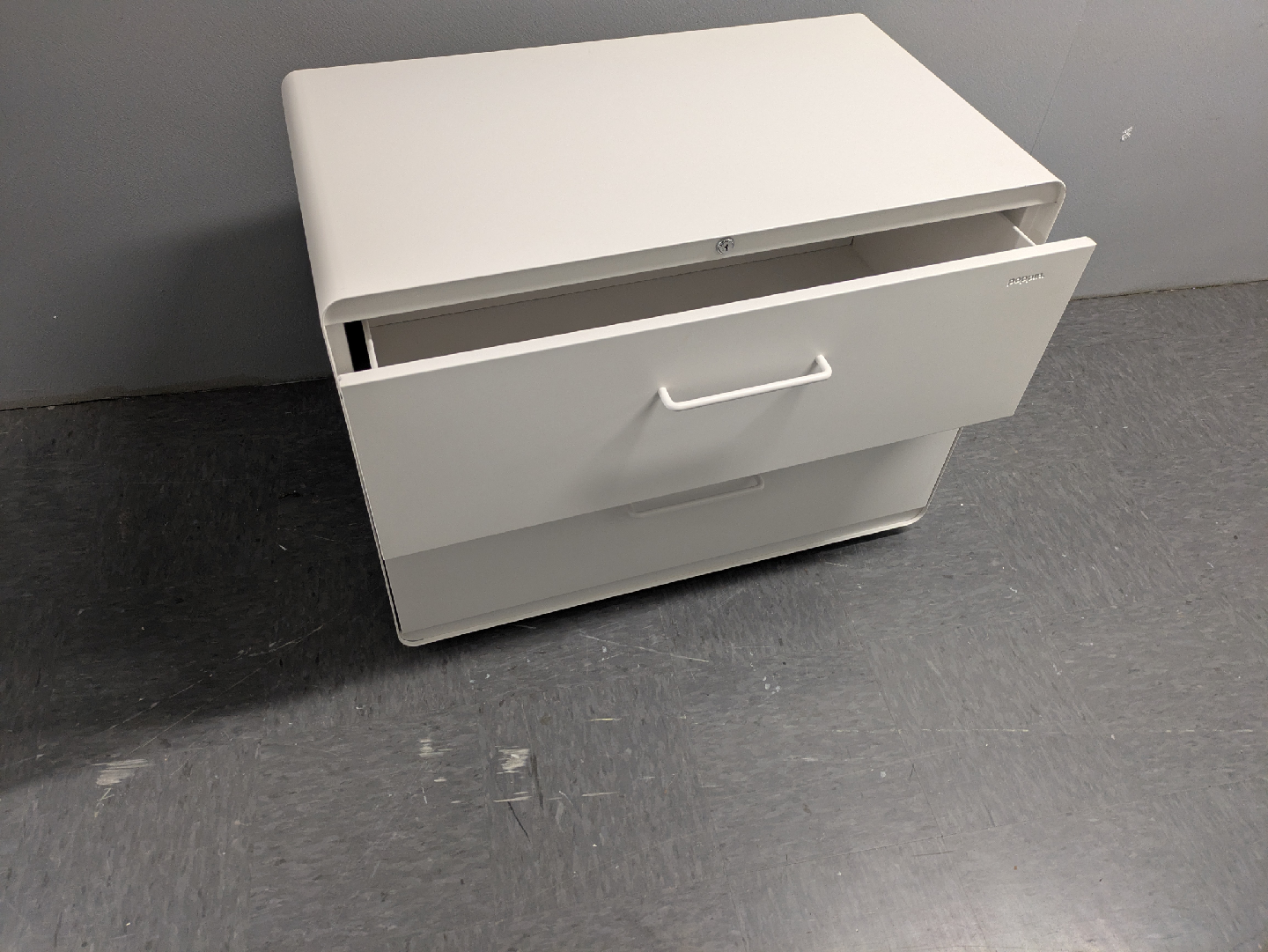 Poppin Two-Drawer Lateral File Cabinet - White - photo 2