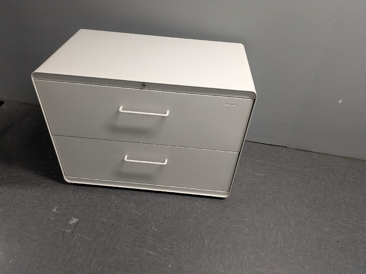Poppin Two-Drawer Lateral File Cabinet - White - photo 3