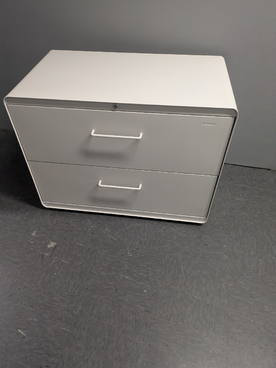 Poppin Two-Drawer Lateral File Cabinet - White - photo 4