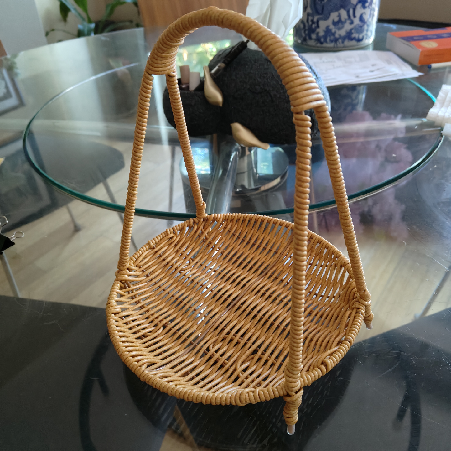 Wicker Basket with Handle