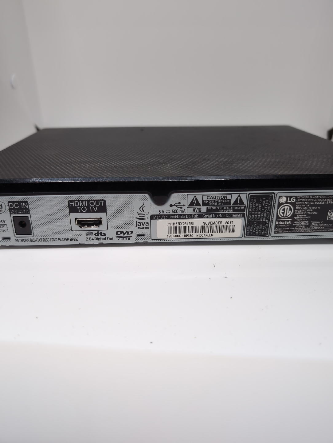 LG BP300 Blu-Ray Disc/DVD Player - photo 4