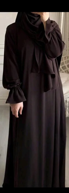 blue Abaya Dress and hijab connected thumbnail