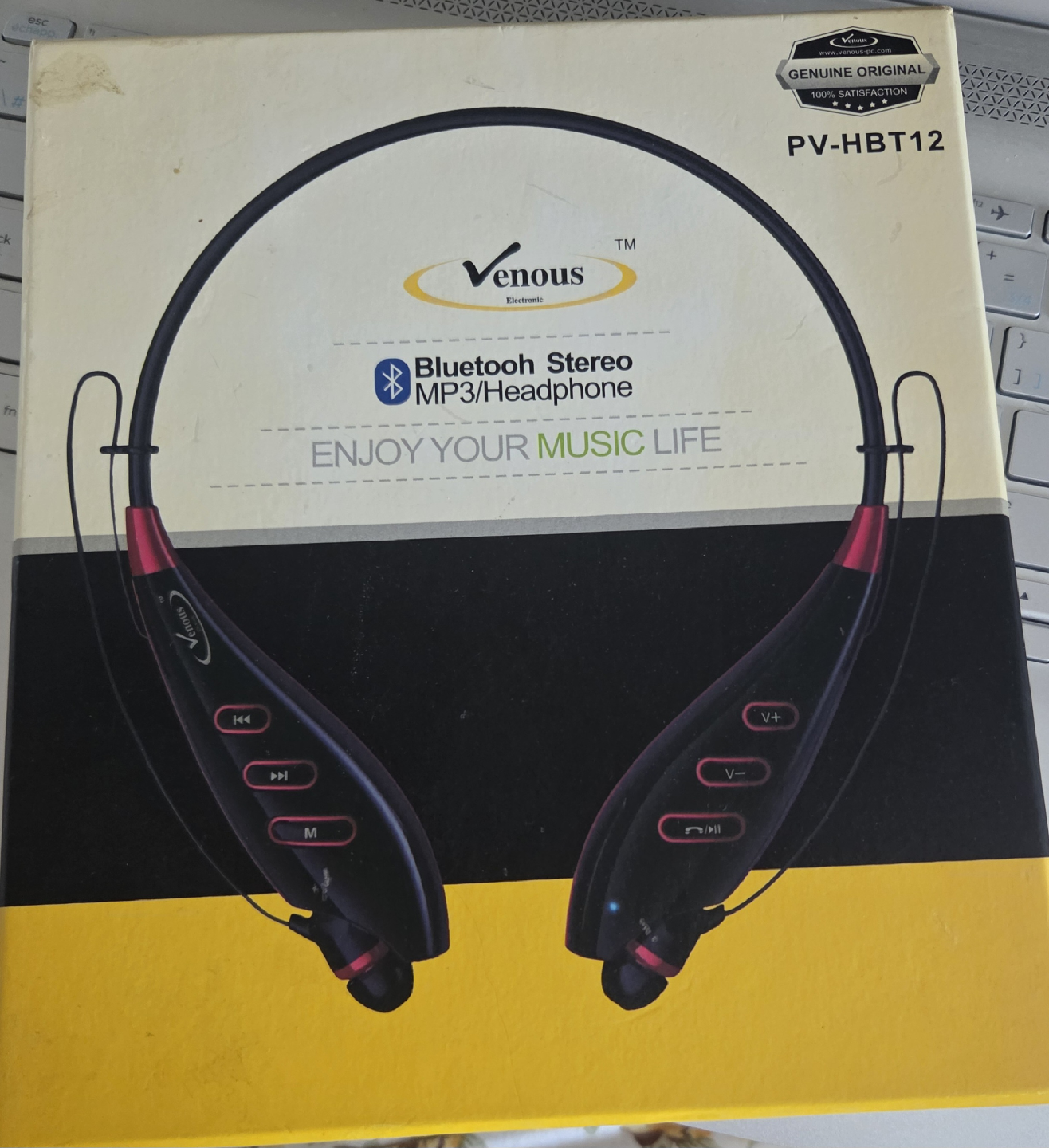 Venous PV-HBT12 Bluetooth Stereo MP3 Headphone (LIKE NEW)