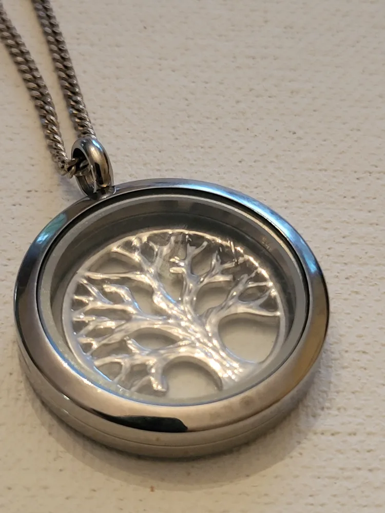 South Hill Tree of Life Locket on 925 Silver Chain thumbnail