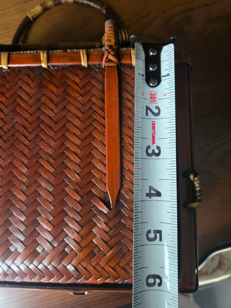 Woven Basket Bag with Drawstring Lining image indicator(4)