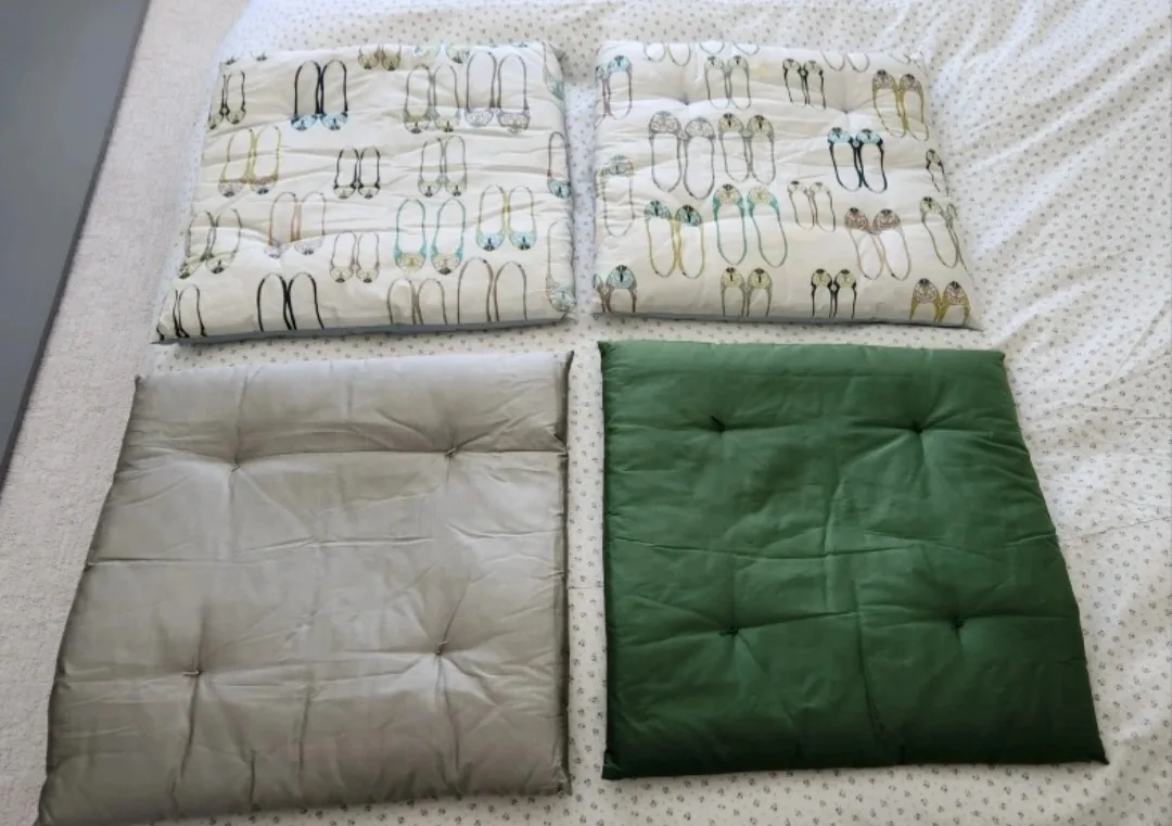 4 Cushions - Green, Grey, Patterned thumbnail