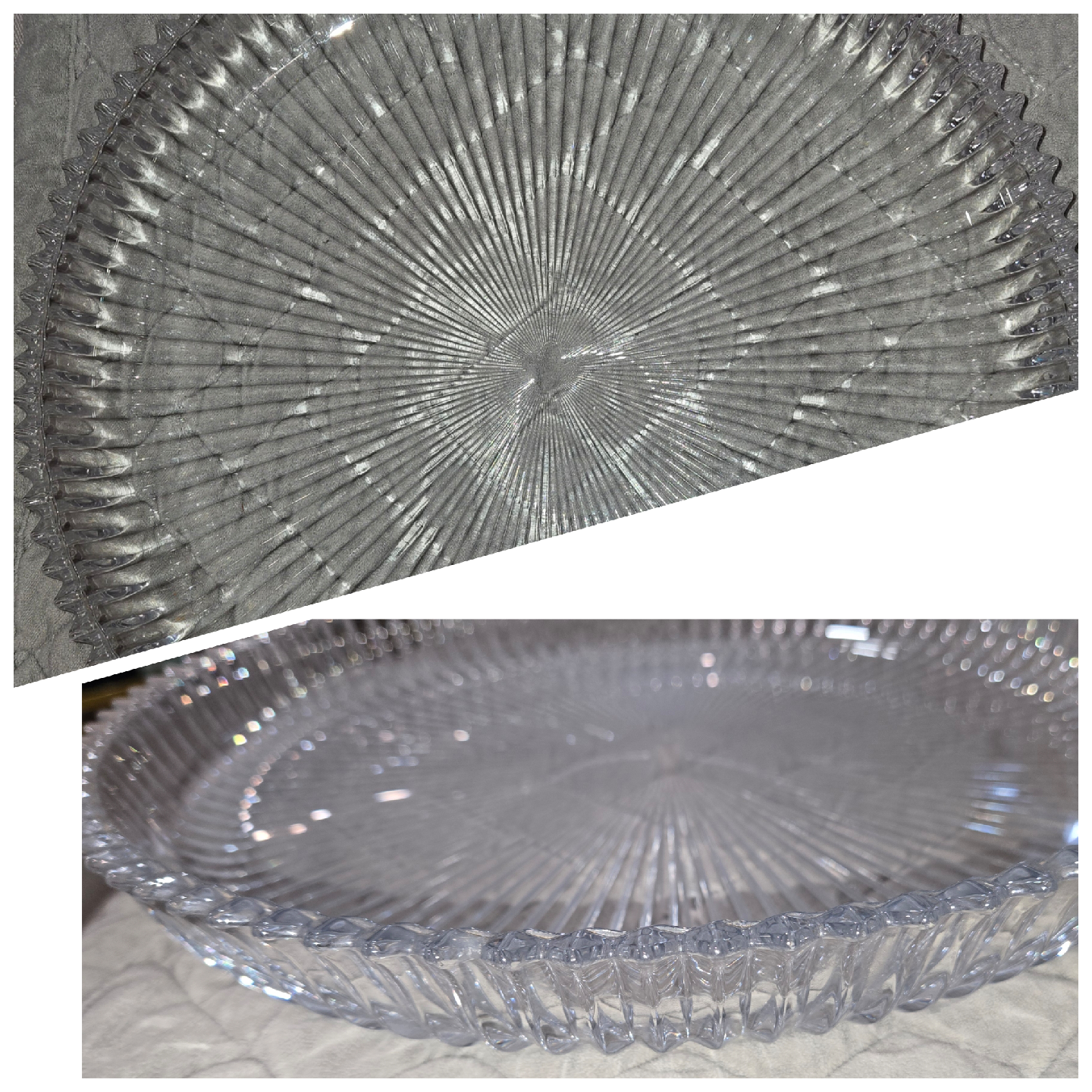 14" Clear Glass Serving Platter