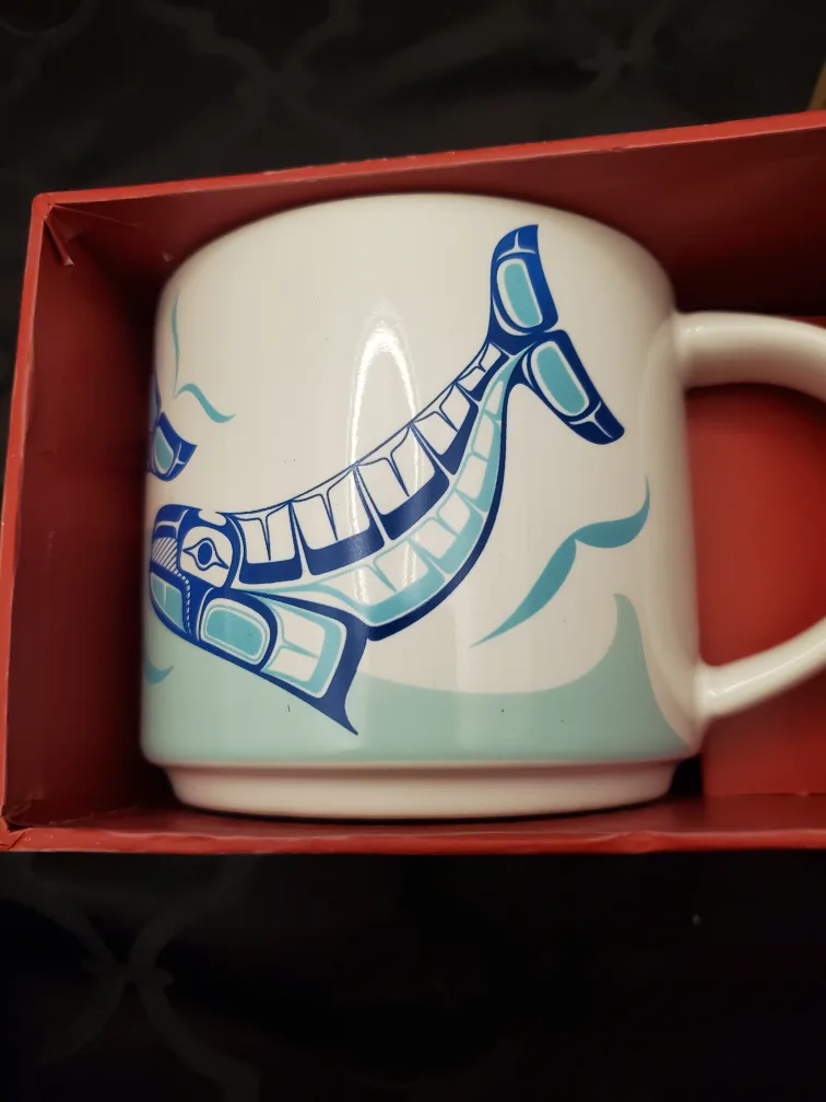 Native Home White Ceramic Mug - Humpback Whale Design thumbnail