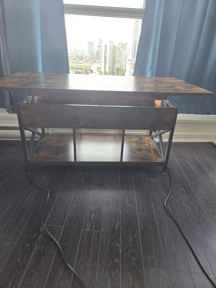 Lift Top Coffee Table - Brown & Black - photo 2