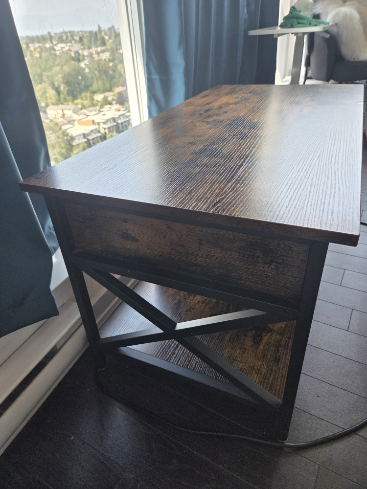Lift Top Coffee Table - Brown & Black - photo 4