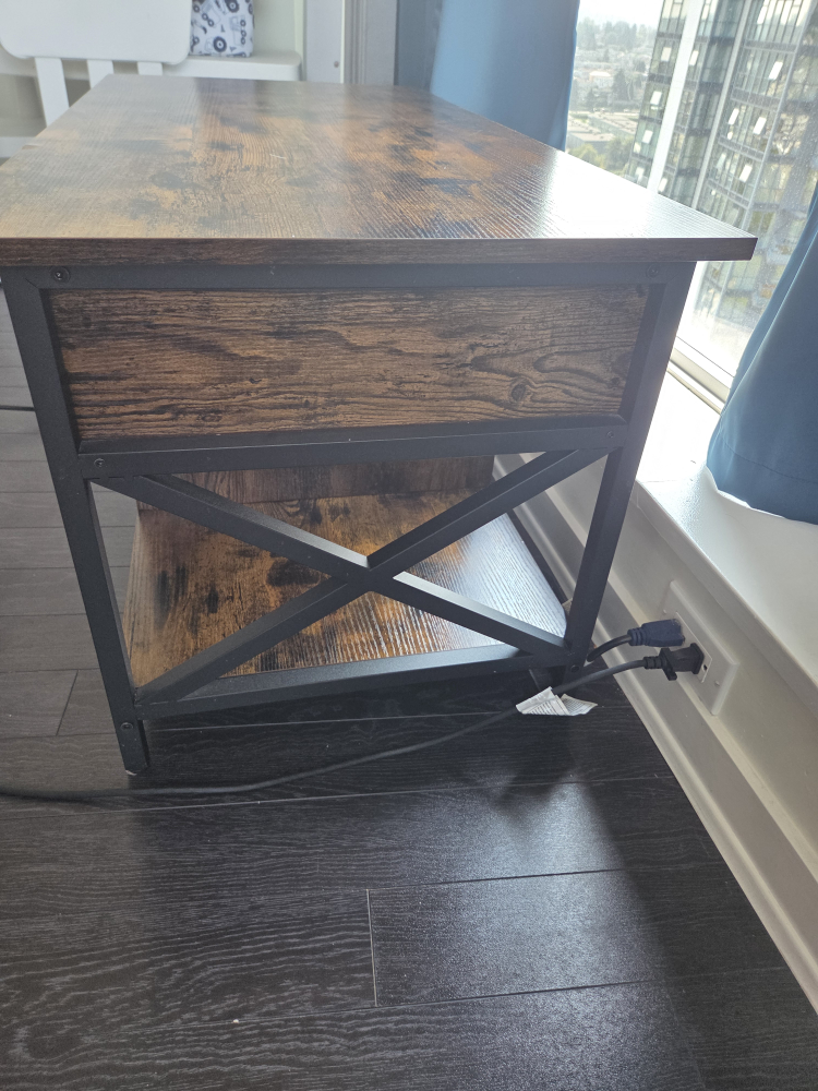 Lift Top Coffee Table - Brown & Black - photo 5
