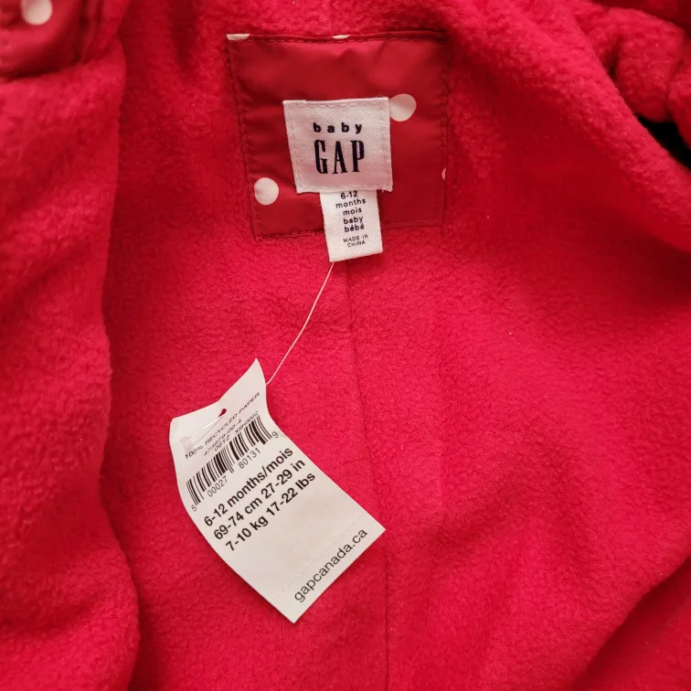GAP Baby Red Polka Dot Snowsuit 6-12 Months image indicator(4)