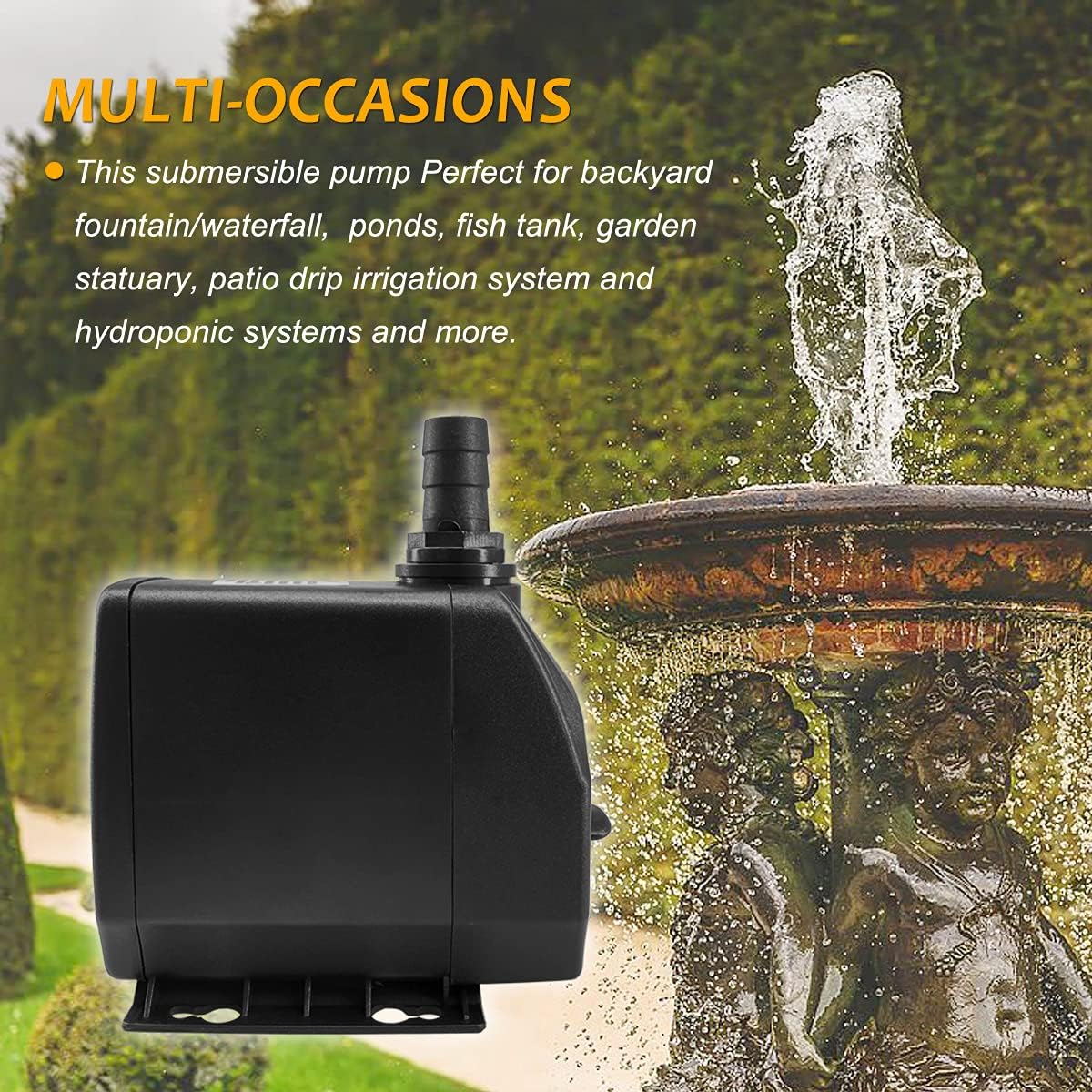 Newpol 660GPH Submersible Pump, Ultra Quiet Water Pump (30W) - photo 3