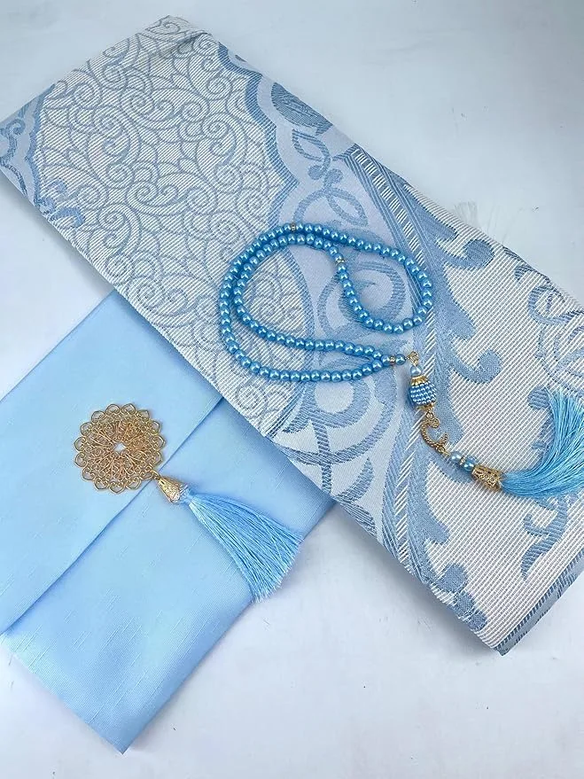 Prayer Mat & Tasbih Set - Light Blue 🥕 image indicator(2)