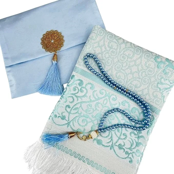 Prayer Mat & Tasbih Set - Light Blue 🥕 image indicator(3)