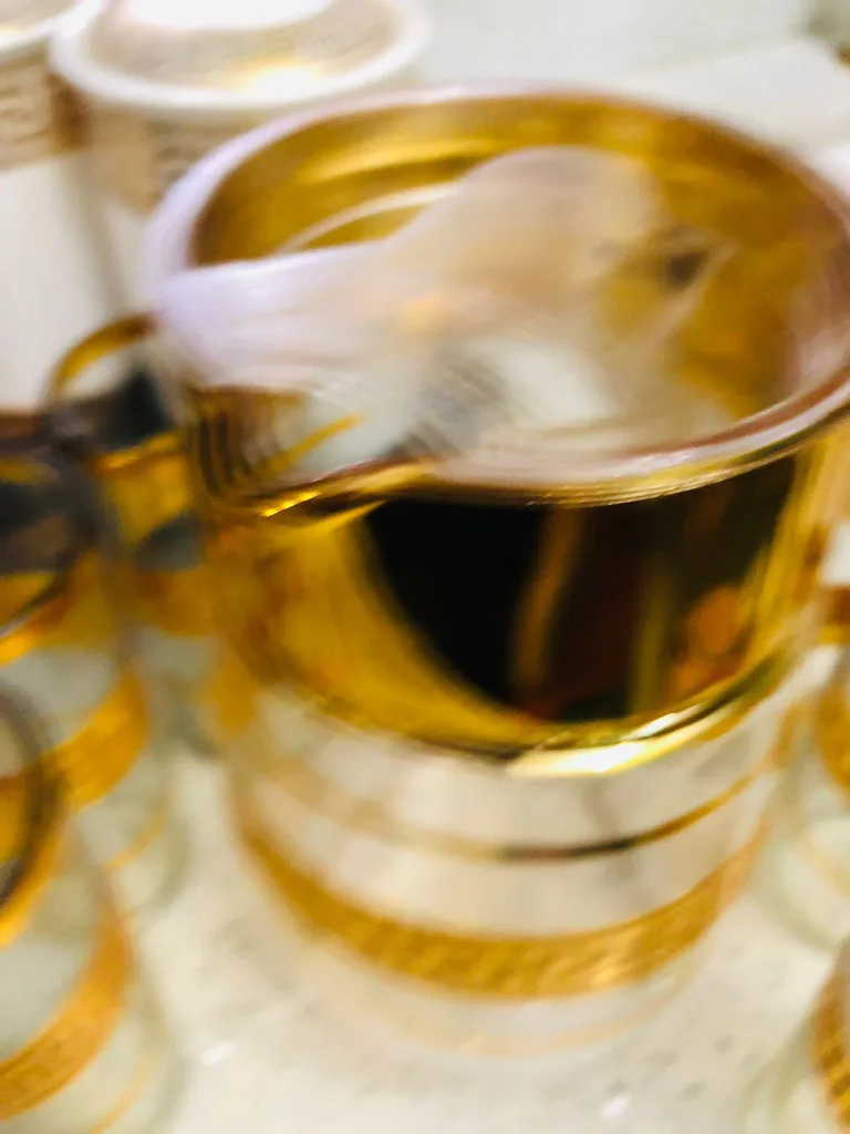 Gold Greek Key Pitcher & Glass Set image indicator(4)