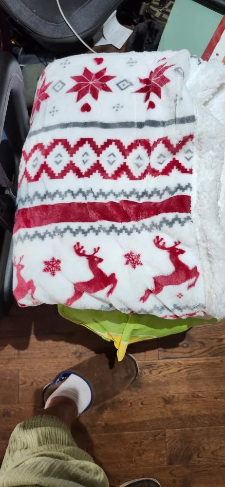 Christmas Sherpa Throw Blanket - 50x60 thumbnail