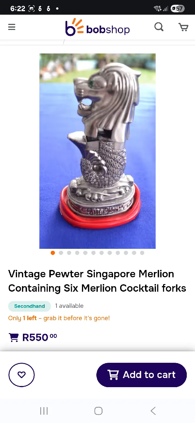 🥕 NEW Singapore Merlion Souvenir MERLION 6 Cocktail Forks Set image indicator(7)