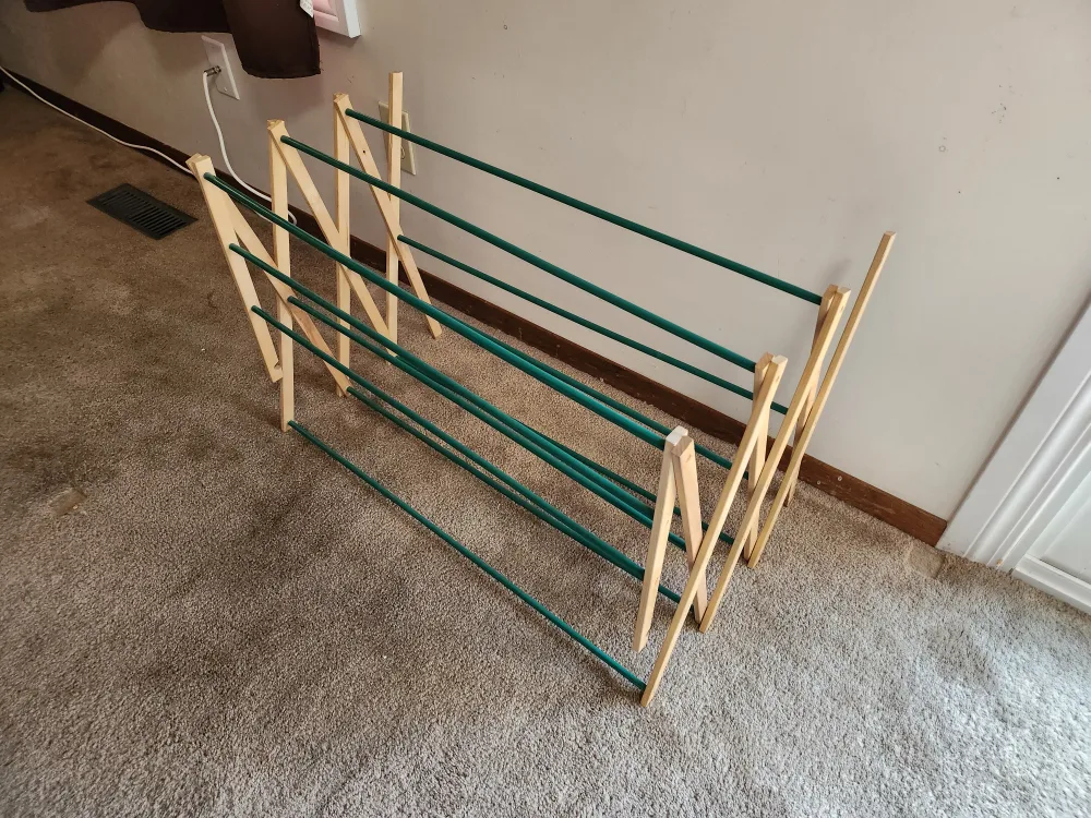 Wooden Clothes Drying Rack 🥕 image indicator(2)