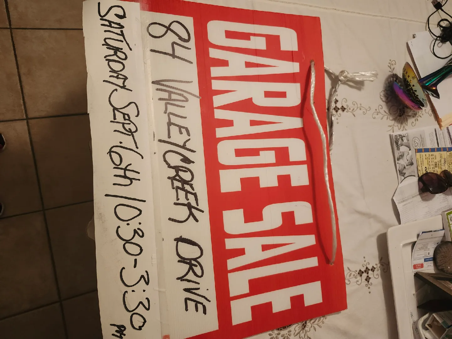 Garage Sale Sign - Saturday Sept 6th thumbnail