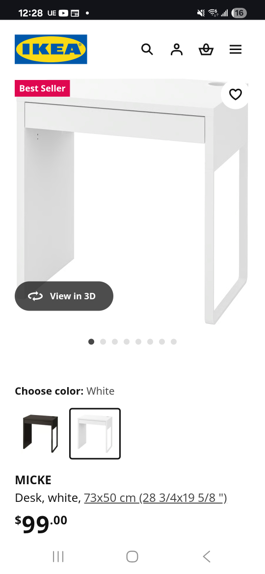 IKEA MICKE White Desk - photo 4