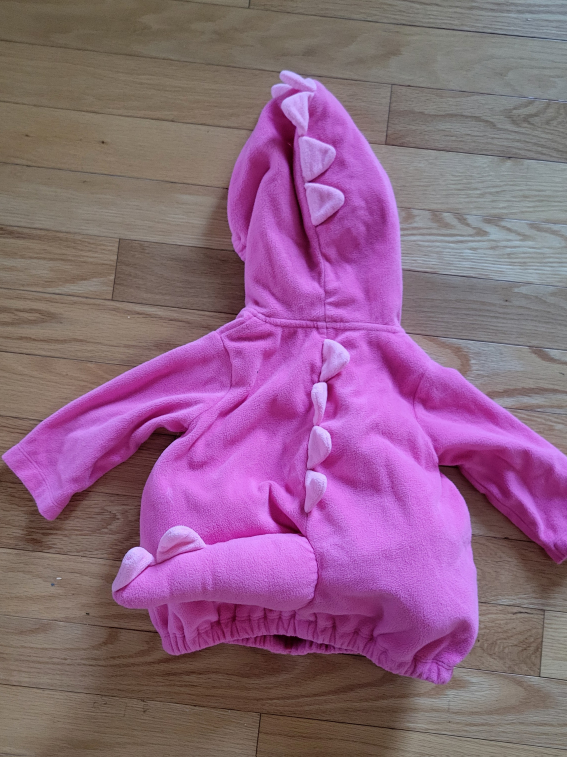 Super Cute Warm Dinosaur Costume Size 6 to 9 Months Like New - photo 2