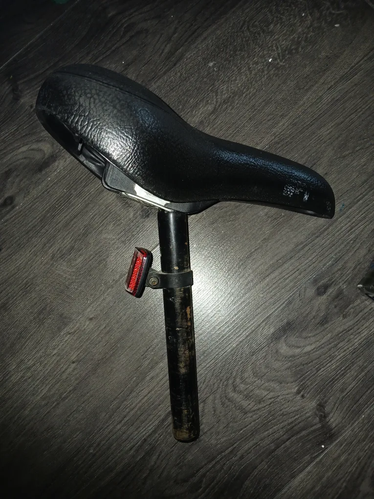 Used Black Bicycle Seat with Post thumbnail