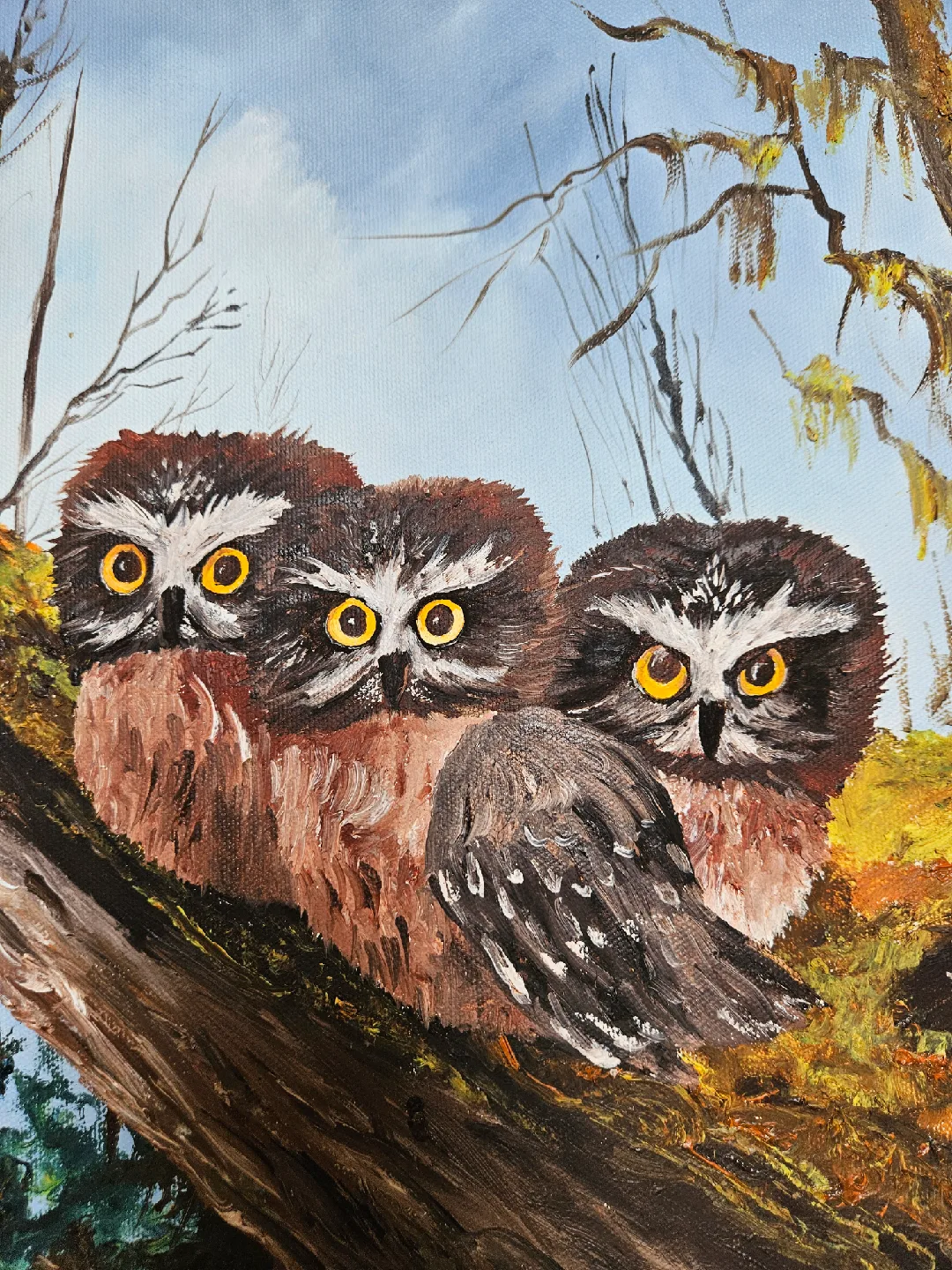 Original Owl Art Signed thumbnail