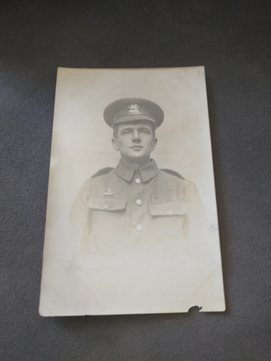 Lovely WWI soldier photo postcard image indicator(2)