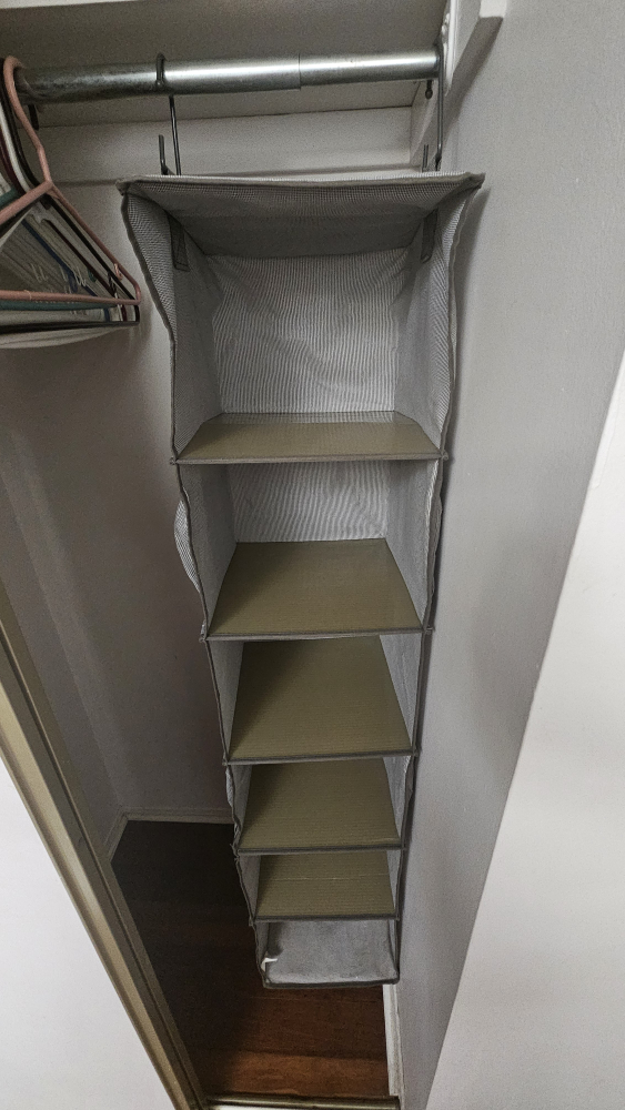 Hanging Closet Organizer - 6 Shelves