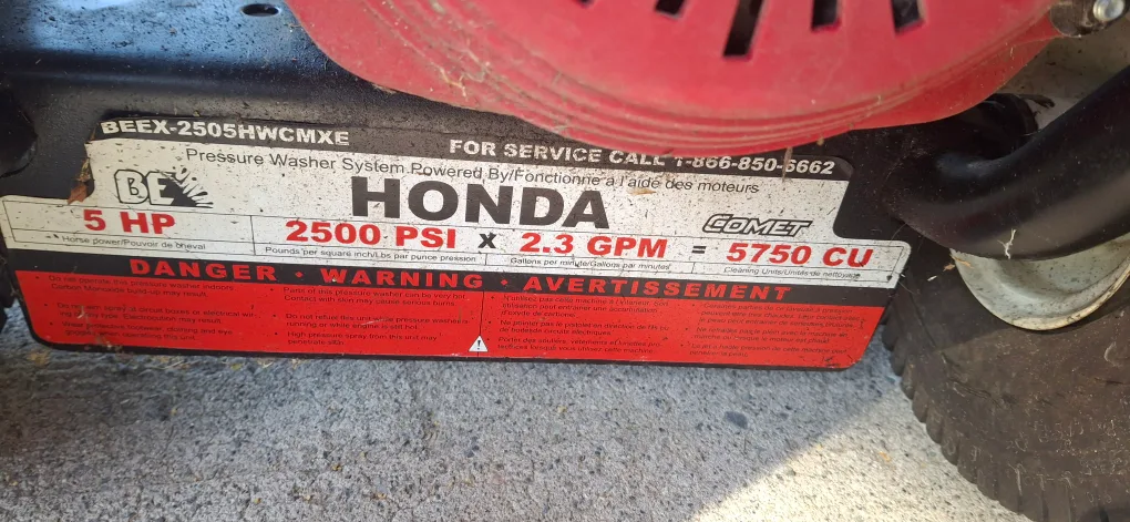 Gas Pressure Washer image indicator(4)