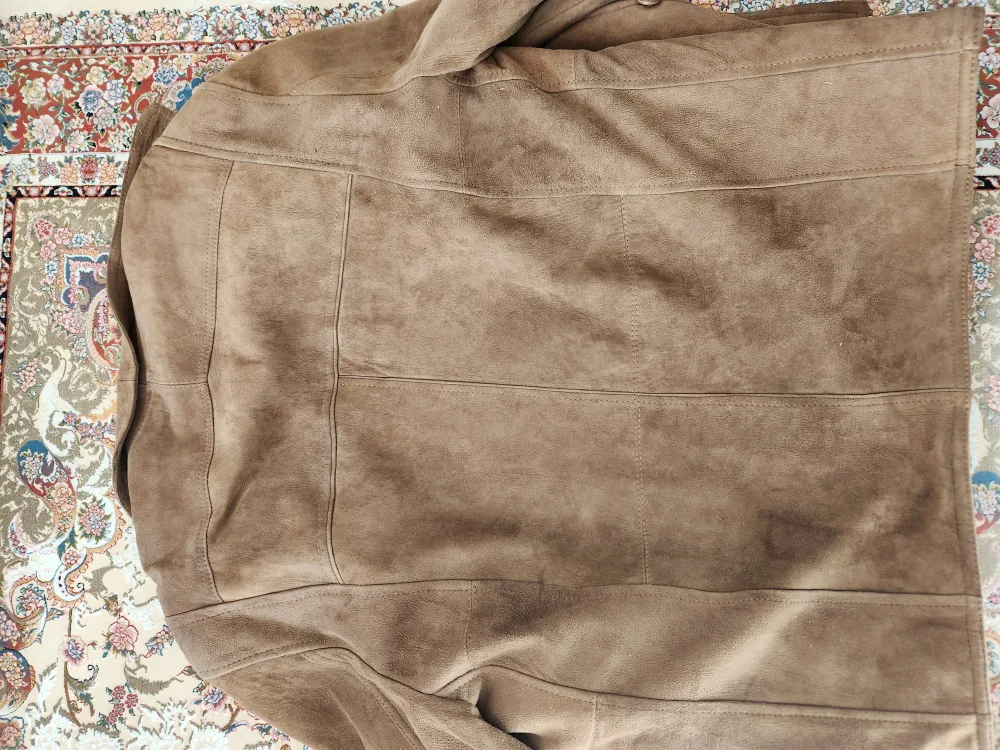 Tan men's leather Jacket  L image indicator(6)