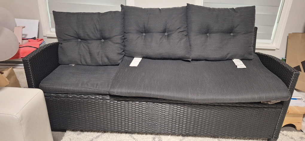 Black Wicker Patio Furniture Set - photo 2