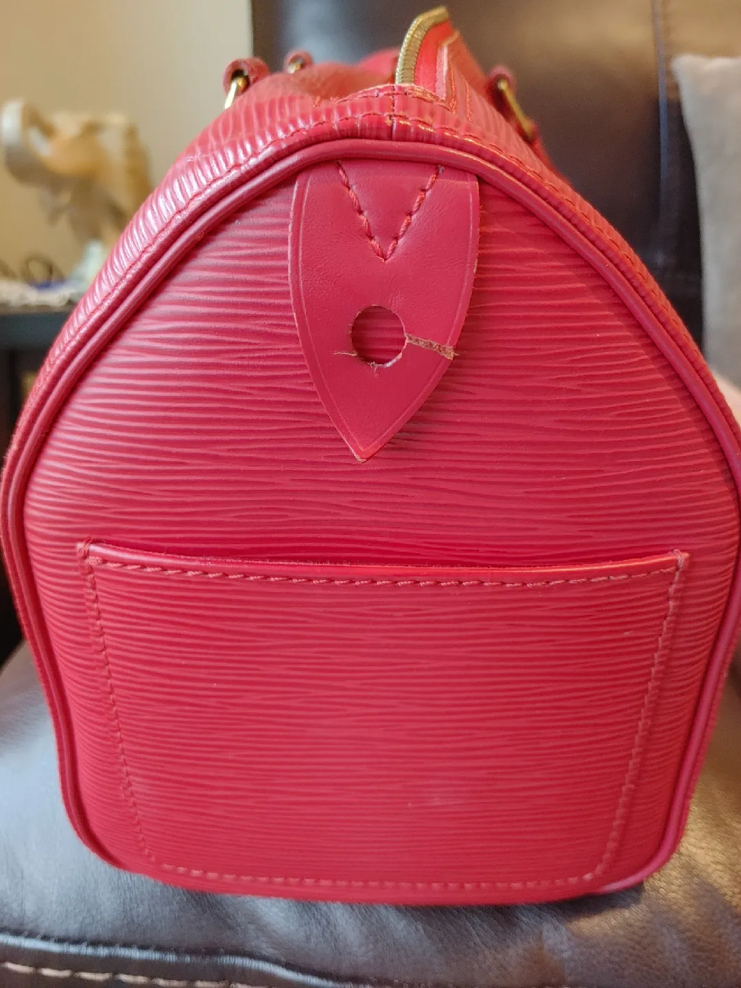 Louis Vuitton Red Epi Leather Speedy image indicator(4)