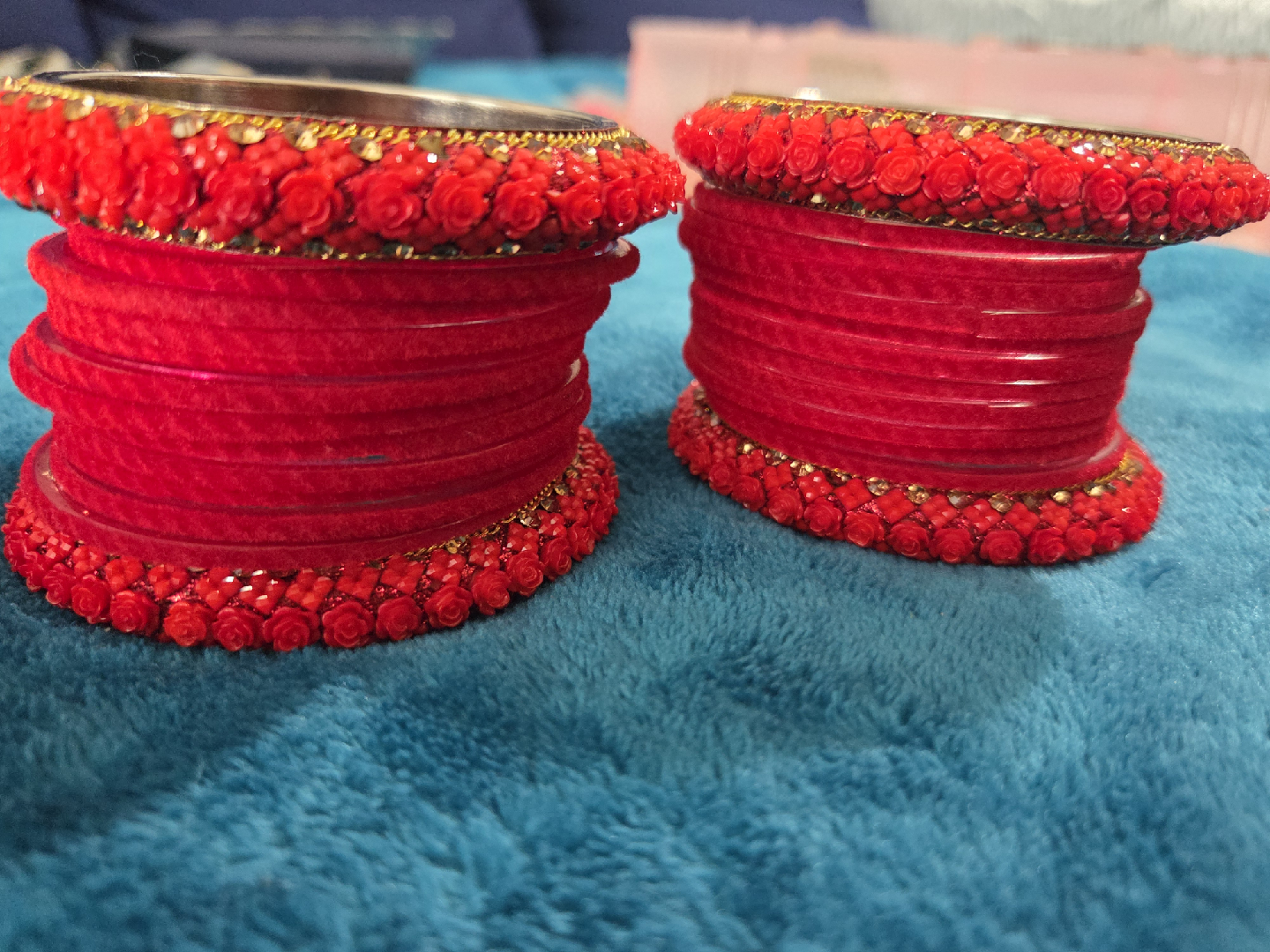 Red Decorative Bangle Set - photo 2