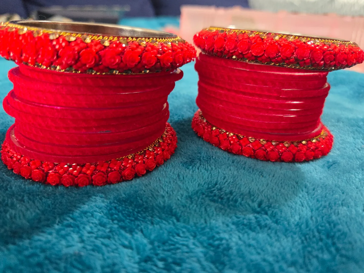 Red Decorative Bangle Set image indicator(2)