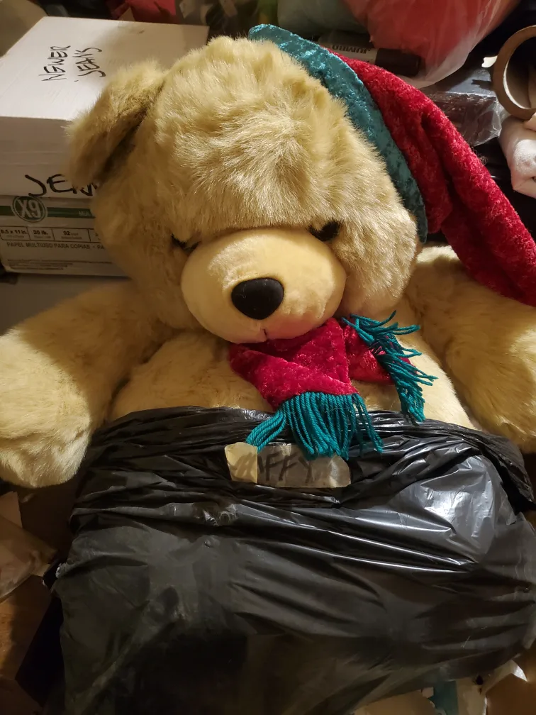 GIANT Teddy Bear with Scarf and Hat