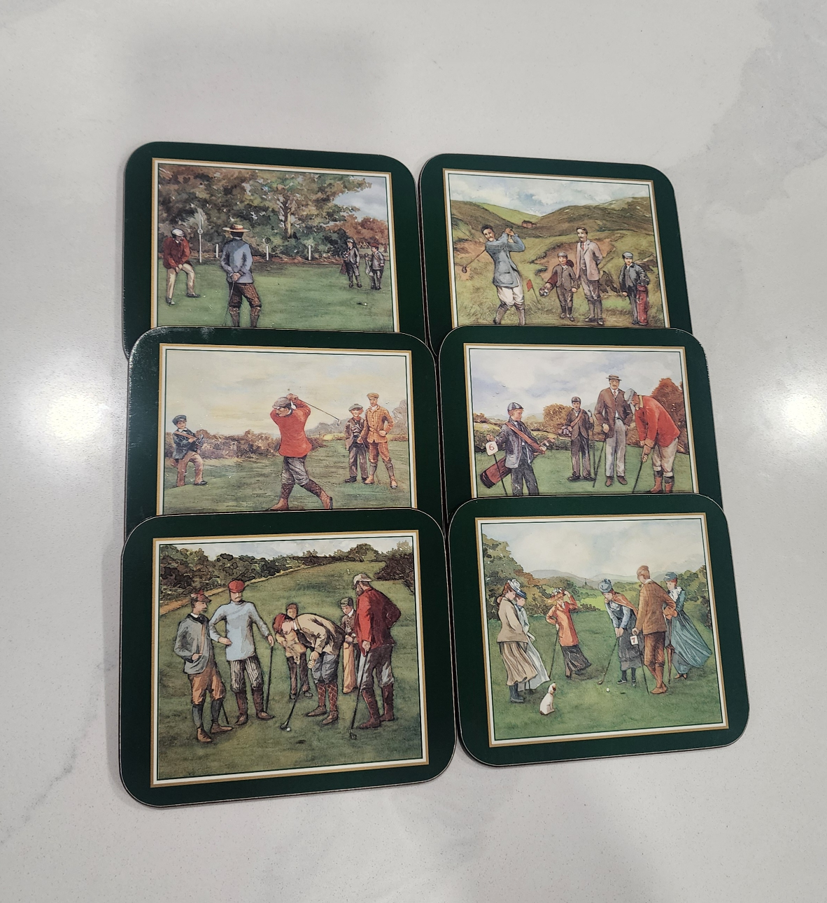 Jason Coasters with Golfing Scene