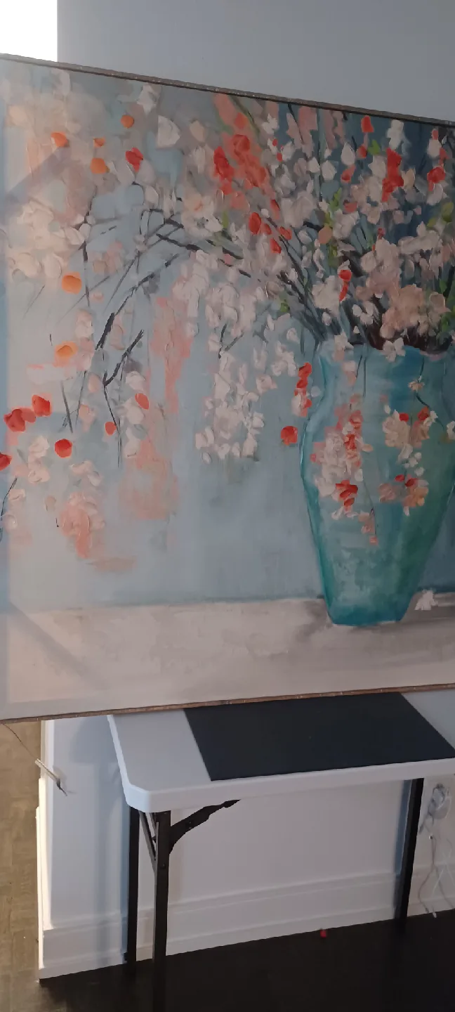 Canvas floral painting image indicator(2)