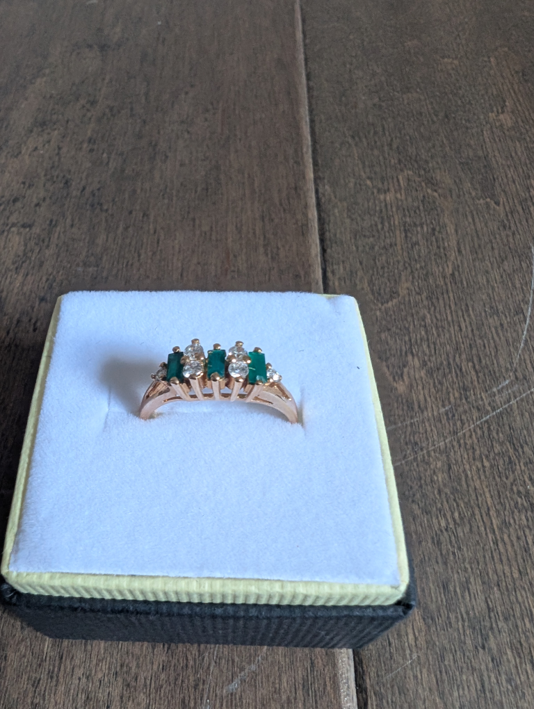 Brand New Green Cubic Zirconia Ring For Sale - photo 2