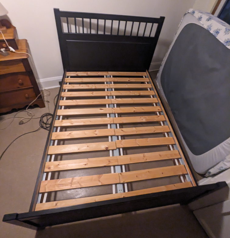 Hemnes Ikea Wood Double Bed Frame - photo 5