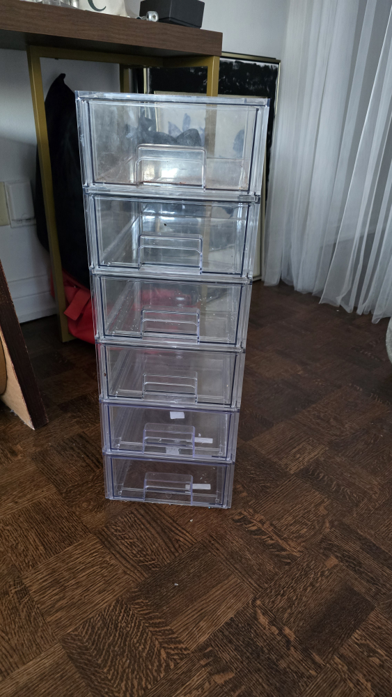 6 Stackable Acrylic Drawers