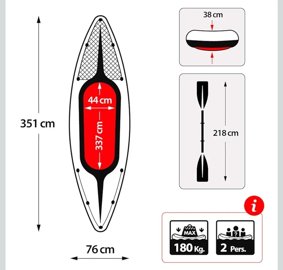 Intex Challenger K2 Inflatable Kayak - 2 Person image indicator(4)