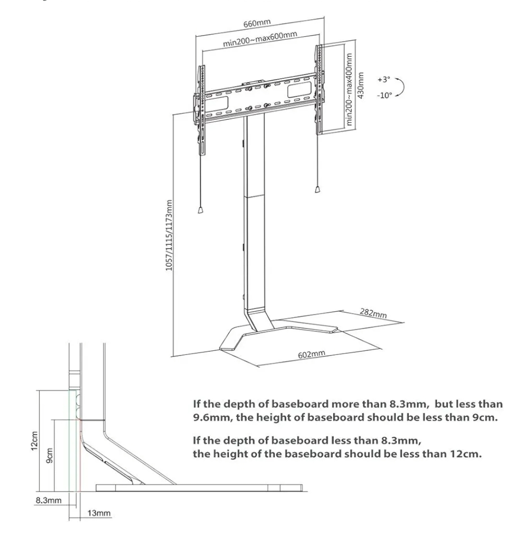 Universal Swivel Floor TV Stand - photo 5