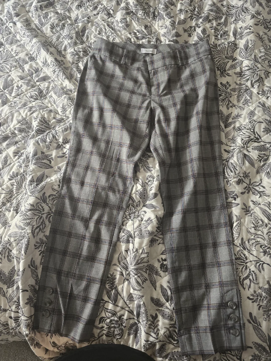 Calvin Klein Plaid Trousers - Size 8 thumbnail