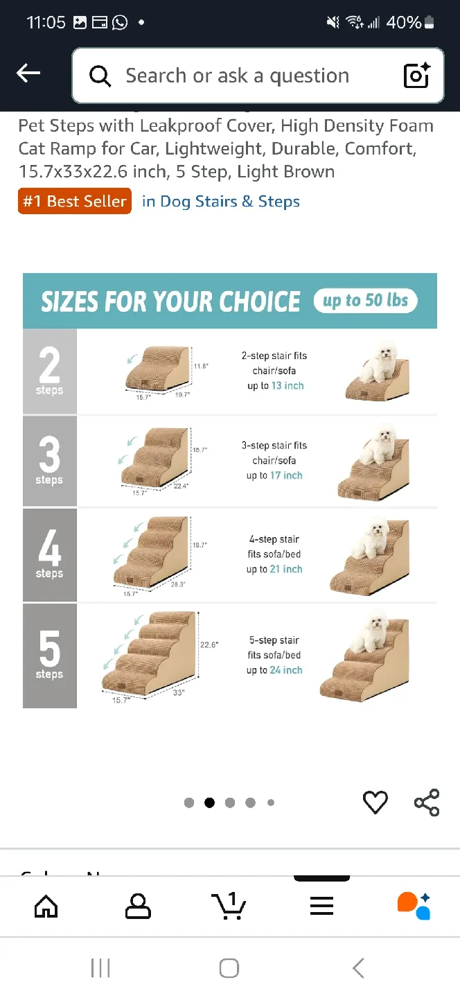 Brand new puppy stairs, Dog stairs, Pet stairs image indicator(4)
