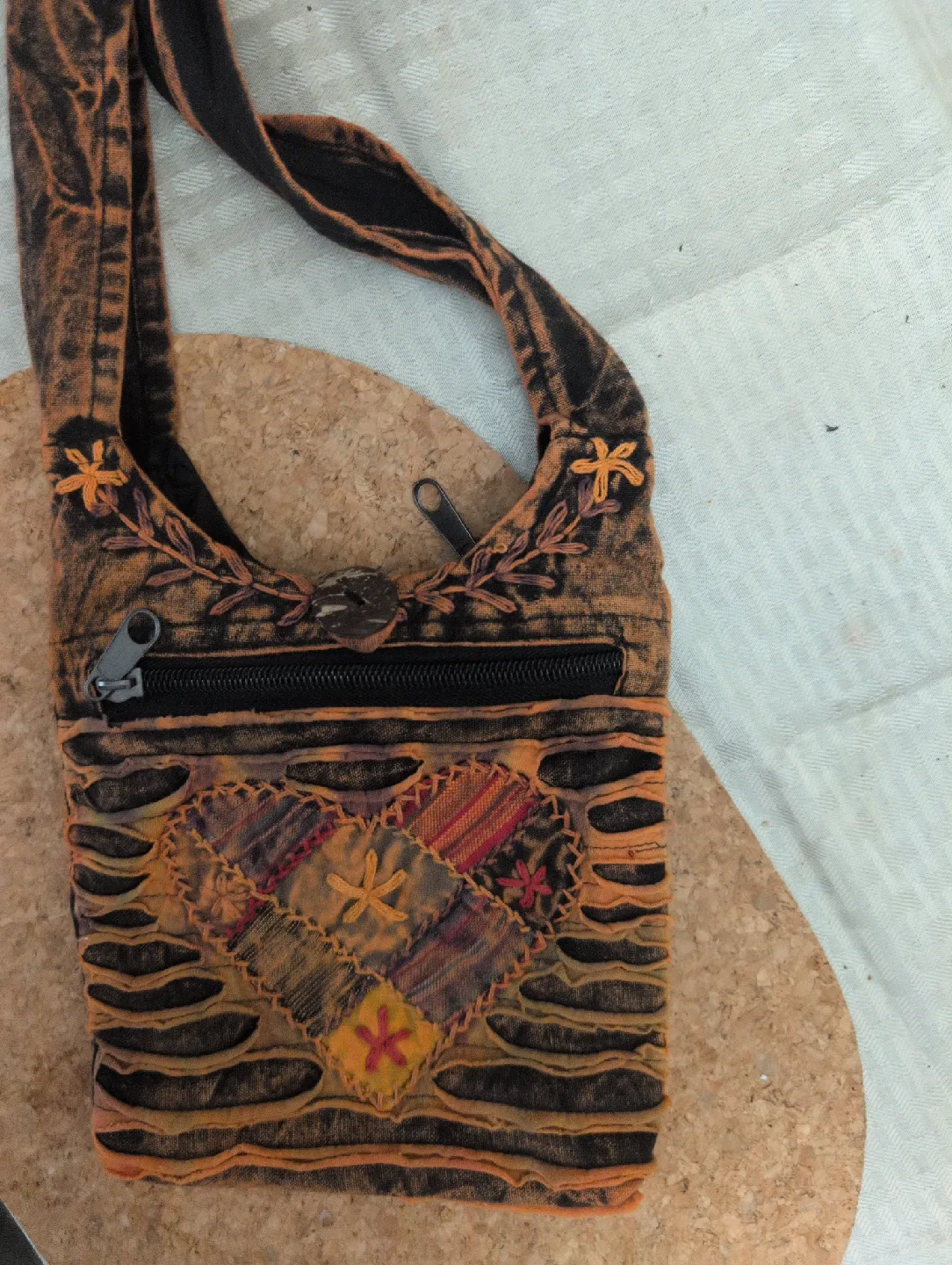 Handmade Embroidered Sling Bag thumbnail