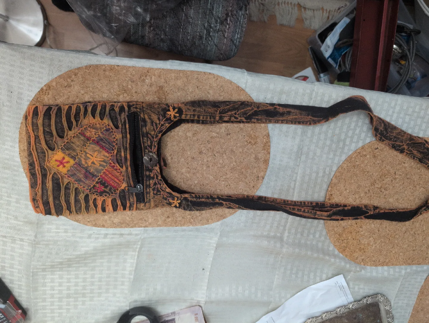 Handmade Embroidered Sling Bag image indicator(4)