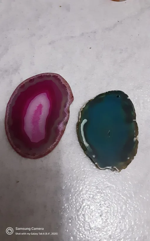 Agate Slices - Pink and Teal thumbnail